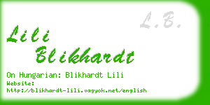 lili blikhardt business card